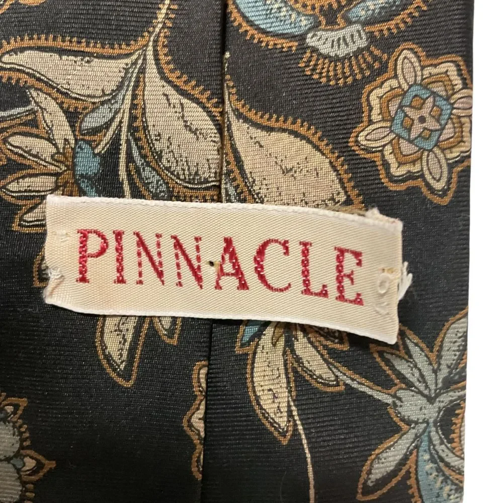 Pinnacle Men's Pure Silk Floral‎ Print Necktie Formal Business